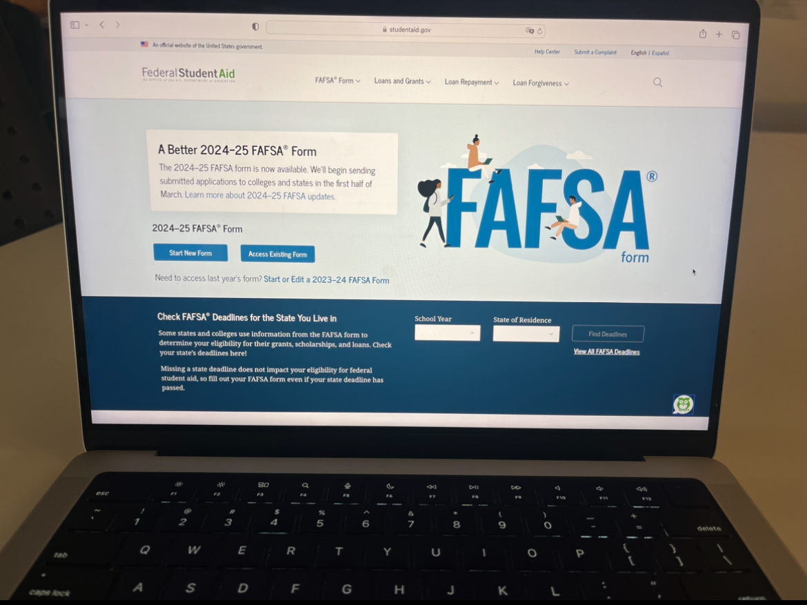 The Badger Herald archival photo of FAFSA's website.